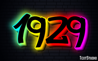 1929 Tekst Effect