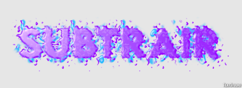 Subtrair Efeito de texto
