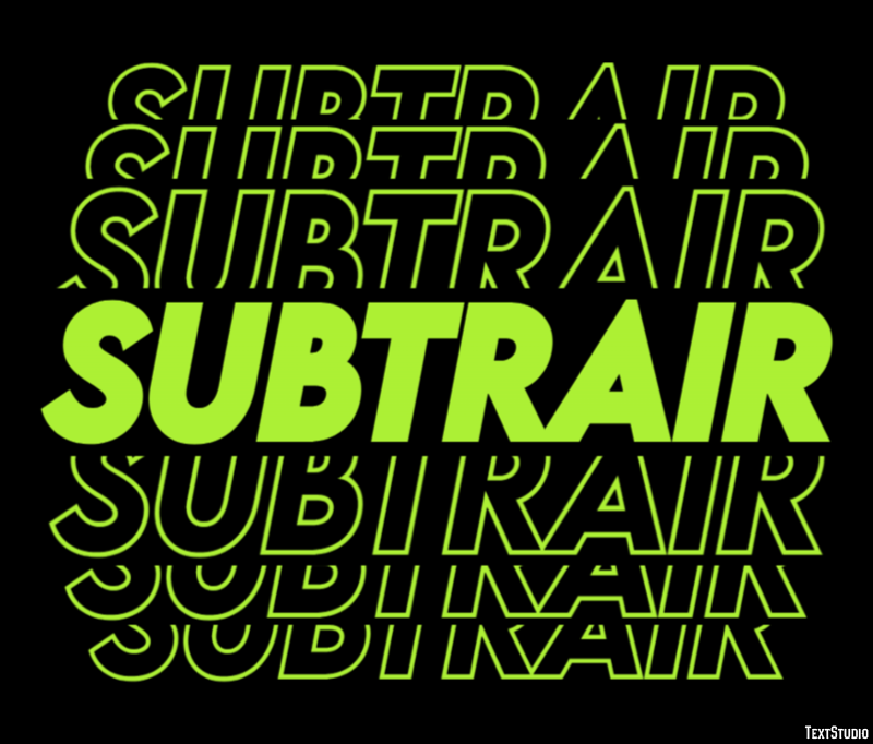 Subtrair Efeito do texto