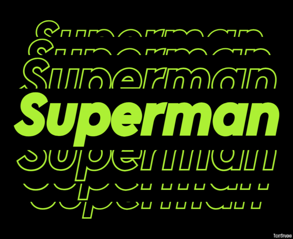 Superman Text effect