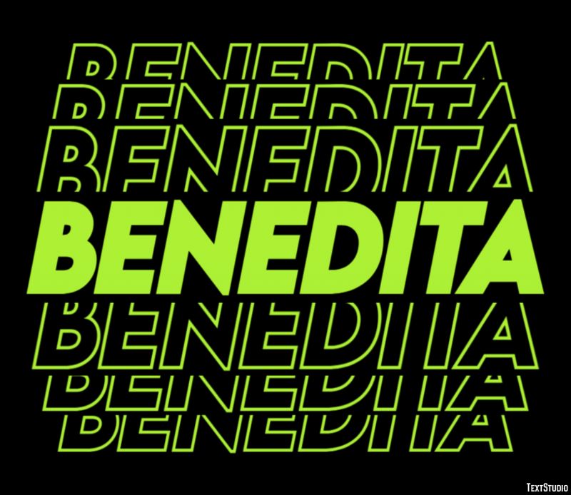Benedita テキスト効果
