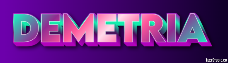 Demetria Efecto de Texto
