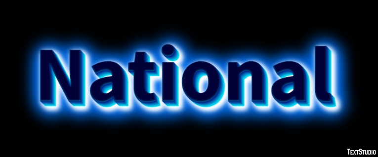 National Efeito de texto