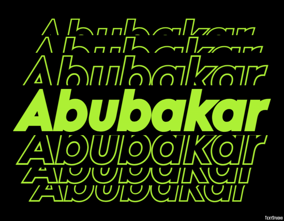 Abubakar Efecto de Texto
