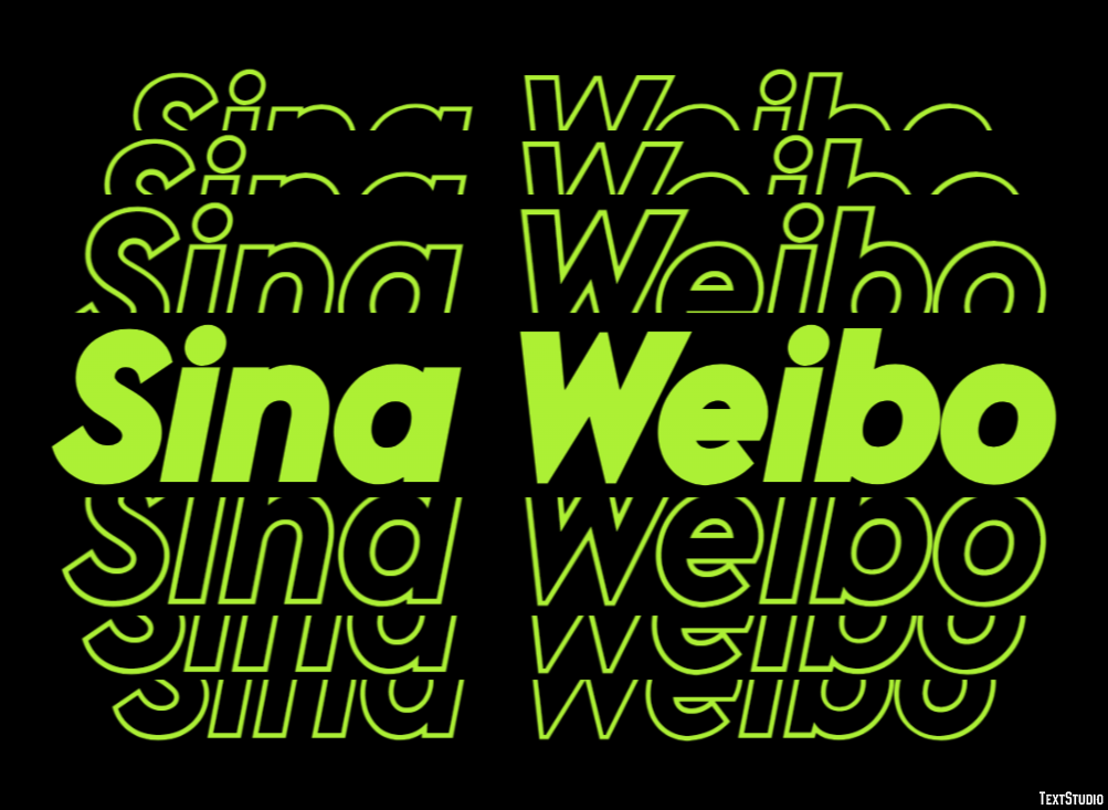Sina Weibo Texteffekt