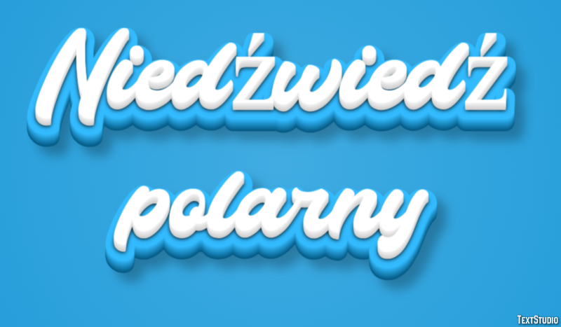 Niedźwiedź polarny Efekt tekstowy