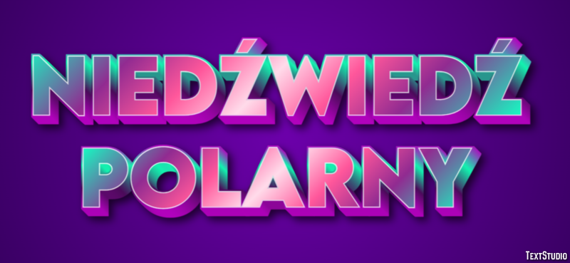 Niedźwiedź polarny Efekt tekstowy