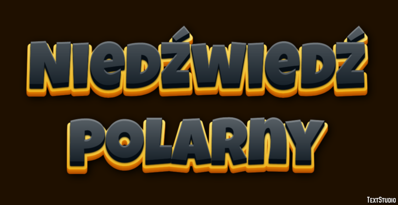 Niedźwiedź polarny Efekt tekstowy