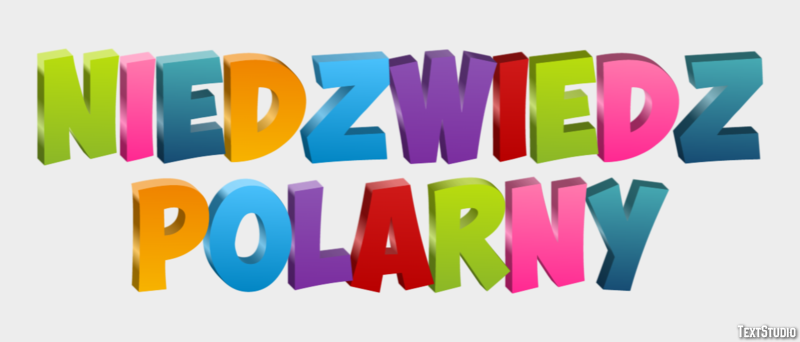 Niedźwiedź polarny Efekt tekstowy