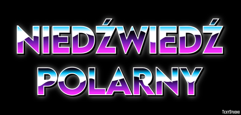 Niedźwiedź polarny Efekt tekstowy