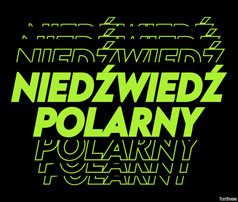 Niedźwiedź polarny Efekt tekstowy