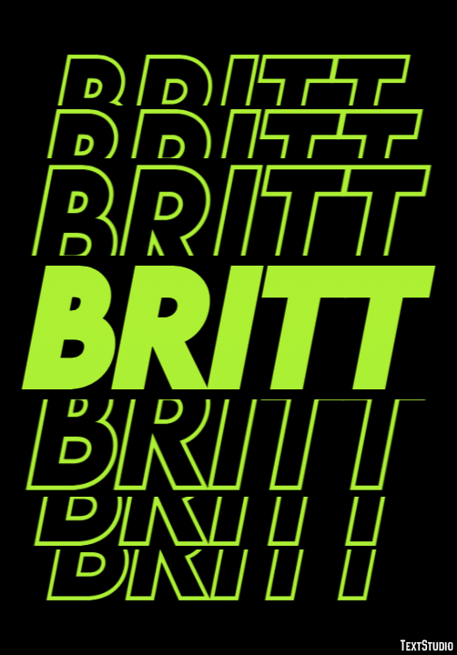 Britt Text effect