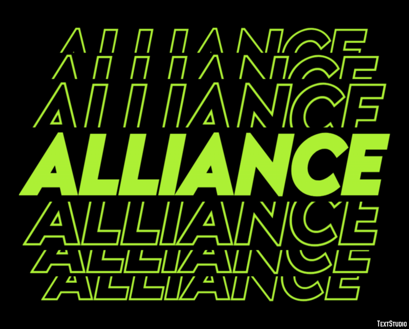 Alliance Efecto de Texto