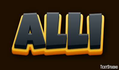 Alli テキスト効果