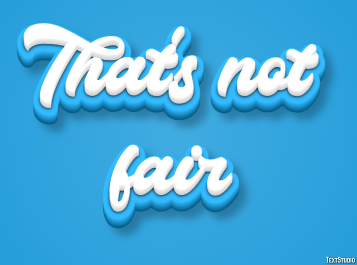 That's not fair Text Effect