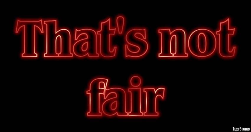 That's not fair Text Effect