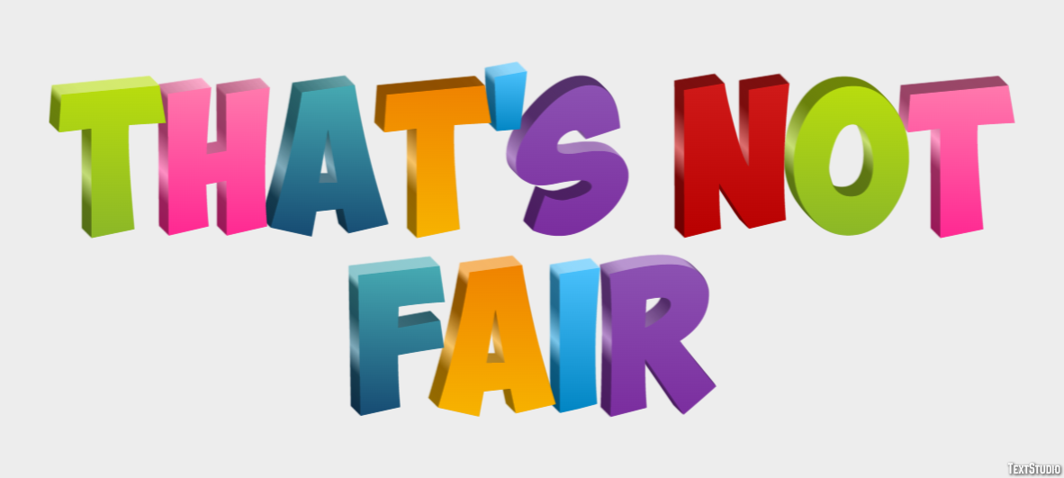 That's not fair Text Effect