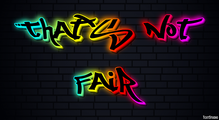 That's not fair Text Effect