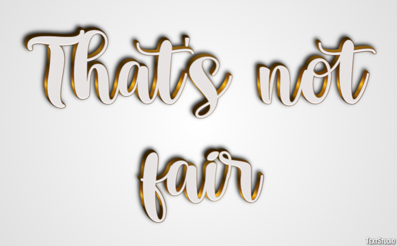 That's not fair Text Effect