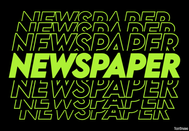 Newspaper Эффект текста