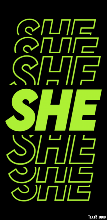 She Tekst Effect