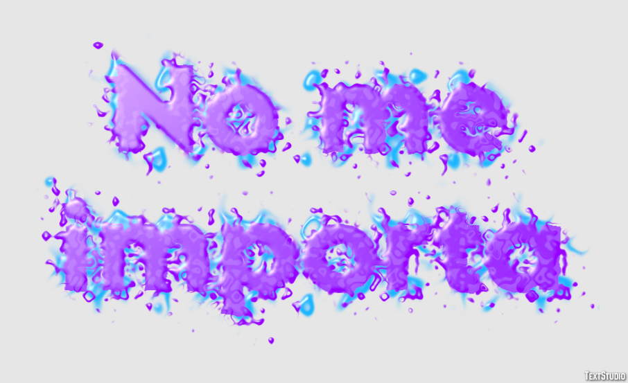No me importa Effetto testo