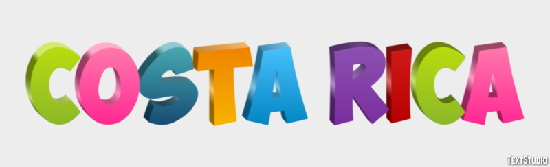 Costa Rica Efecto de Texto