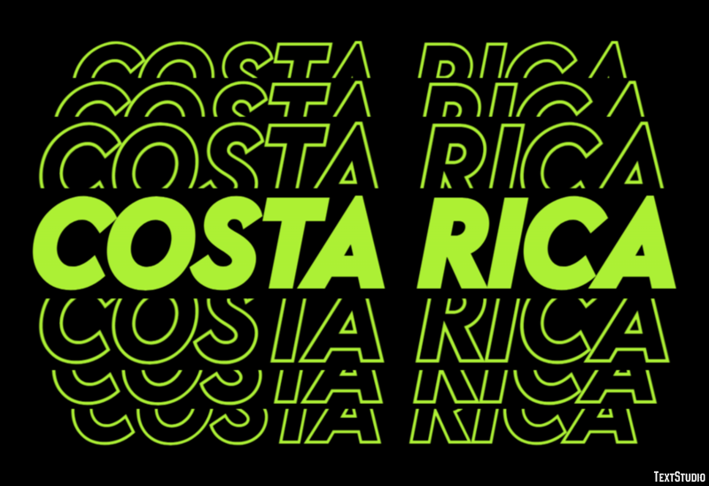 Costa Rica Efecto de Texto