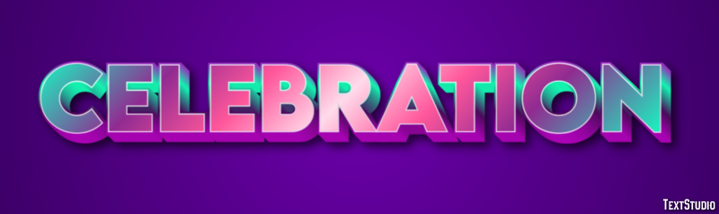 Celebration Effet de Texte