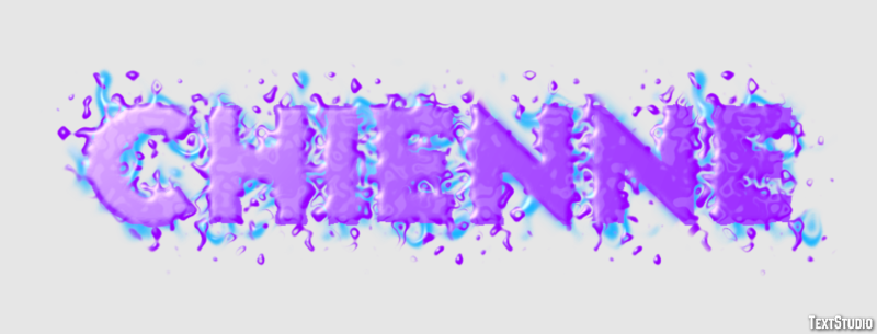 Chienne Effet de texte