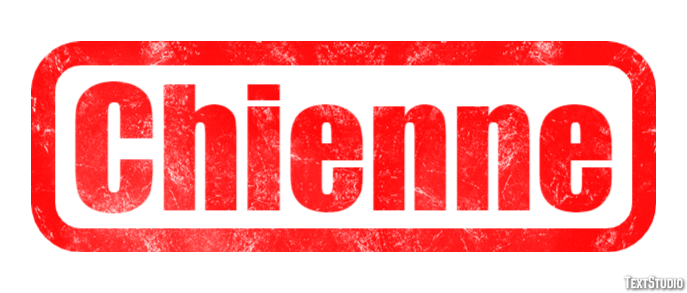 Chienne Effet de texte