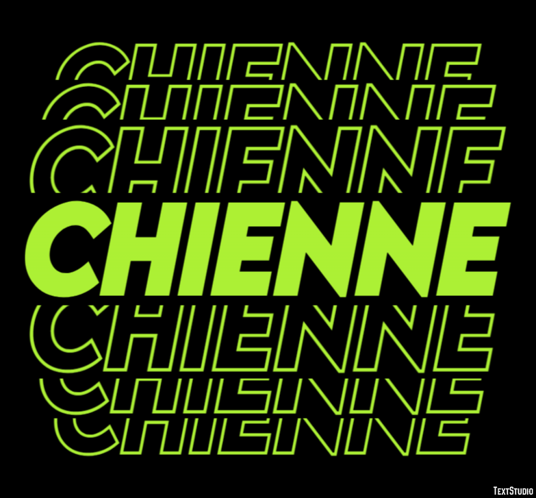 Chienne Effet de texte