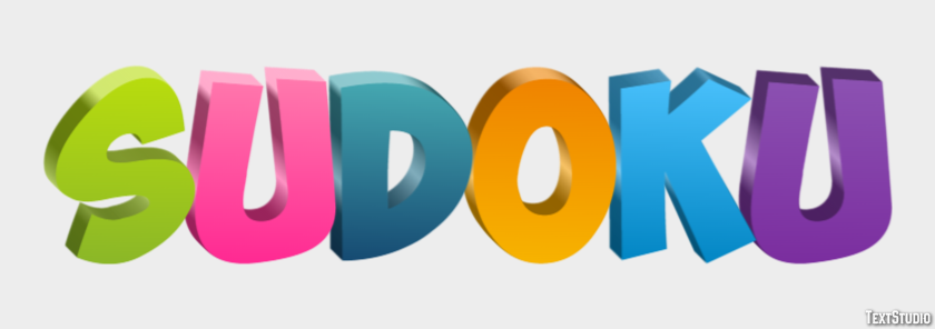 Sudoku Efeito de texto