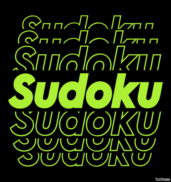 Sudoku Efecto de Texto