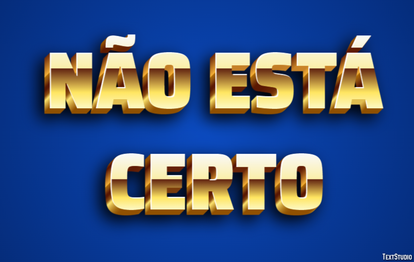 Não está certo Эффект текста