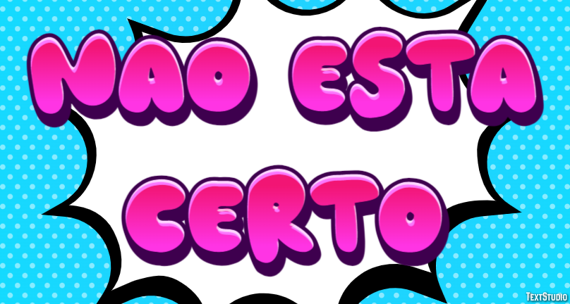 Não está certo Efeito do texto