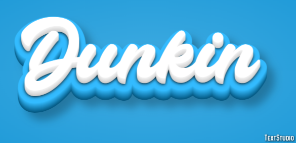 Dunkin Tekst effect