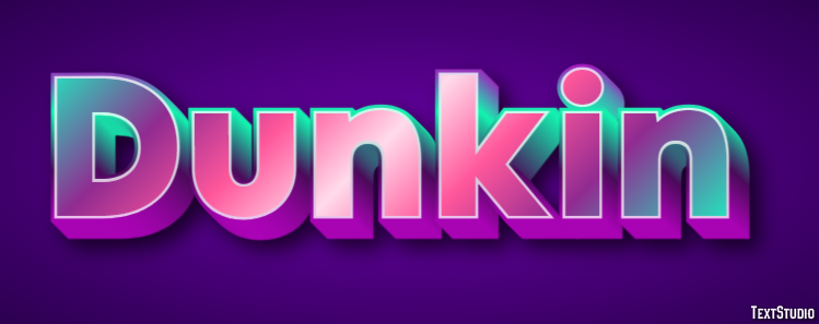 Dunkin Tekst Effect