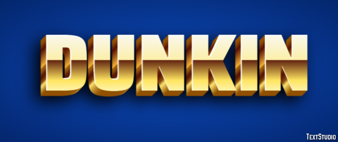 Dunkin Tekst effect