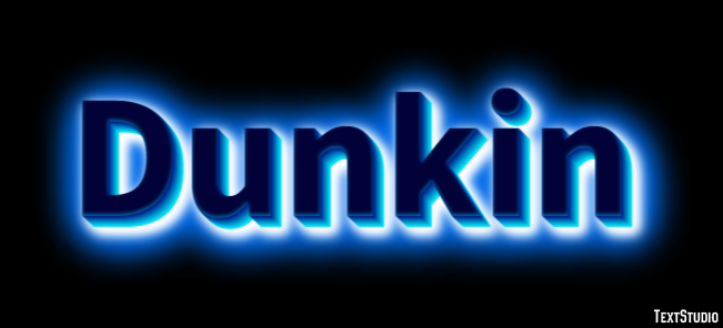Dunkin Tekst Effect