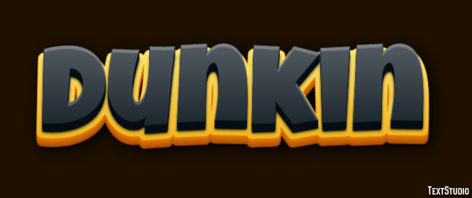 Dunkin Tekst effect