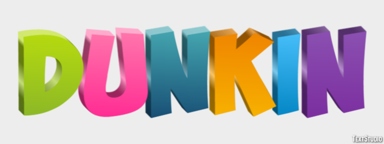 Dunkin Tekst effect