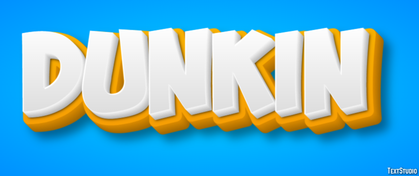 Dunkin Tekst effect