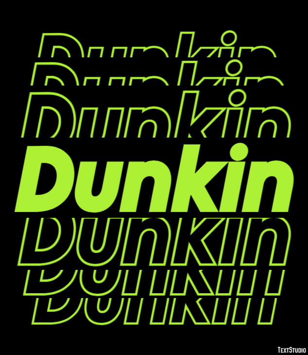 Dunkin Tekst effect