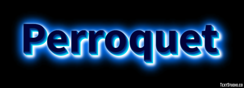 Perroquet Texteffekt