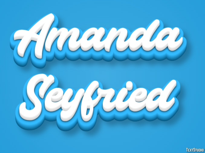 Amanda Seyfried Text Effect