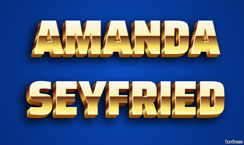 Amanda Seyfried Text Effect