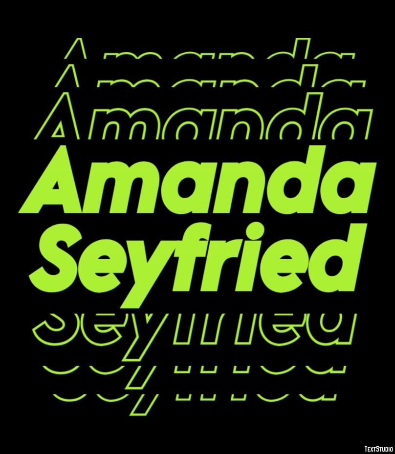 Amanda Seyfried Efecto de Texto