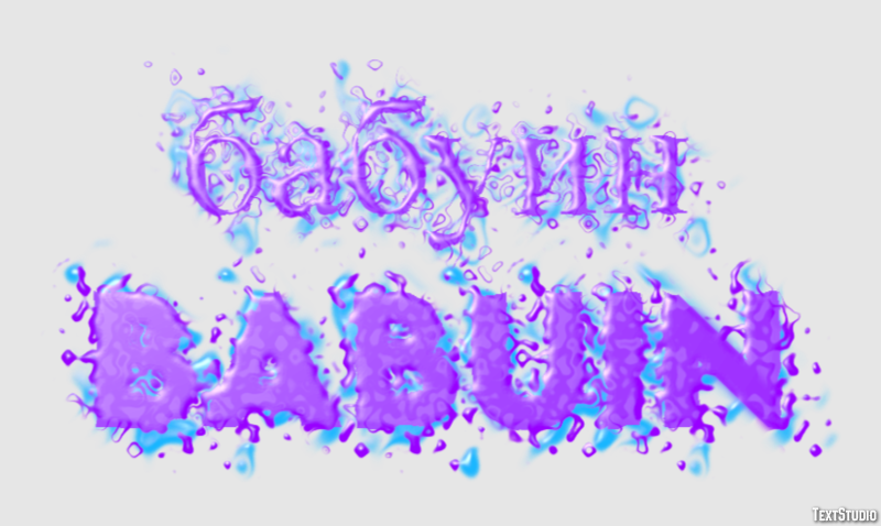 бабуин babuin Efeito do texto