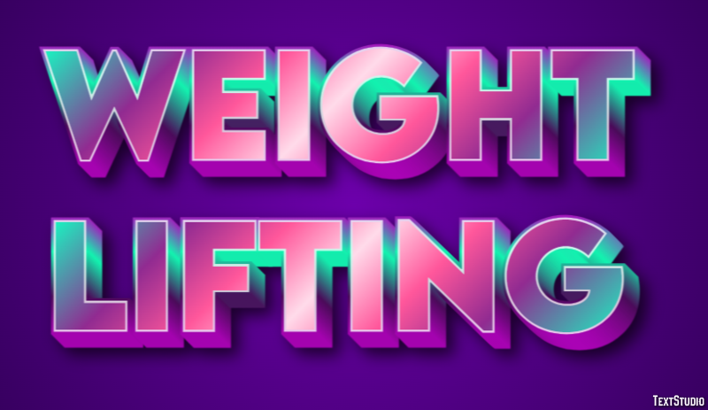 Weight Lifting Text Effect